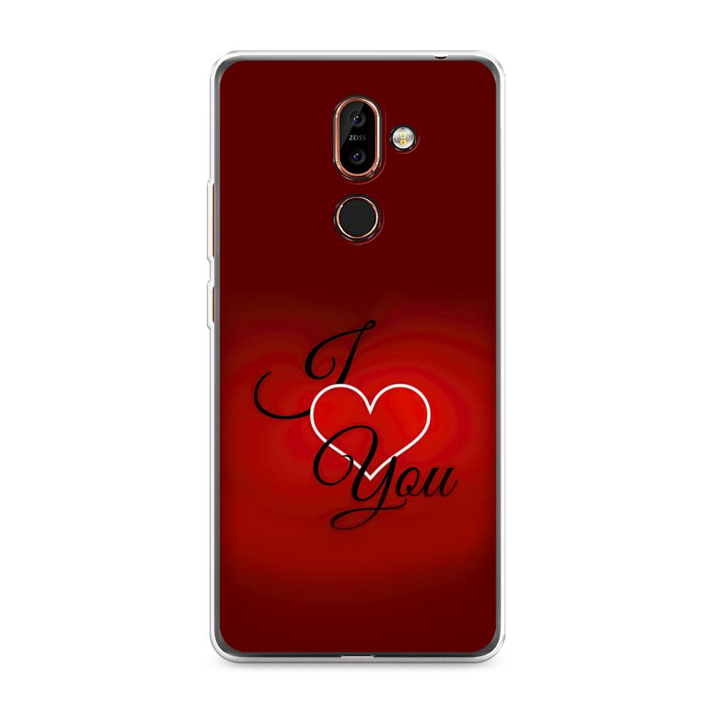 

Чехол Awog на Nokia 7 plus / Нокиа 7 plus "I love you 3", Красный;черный, 121050-6