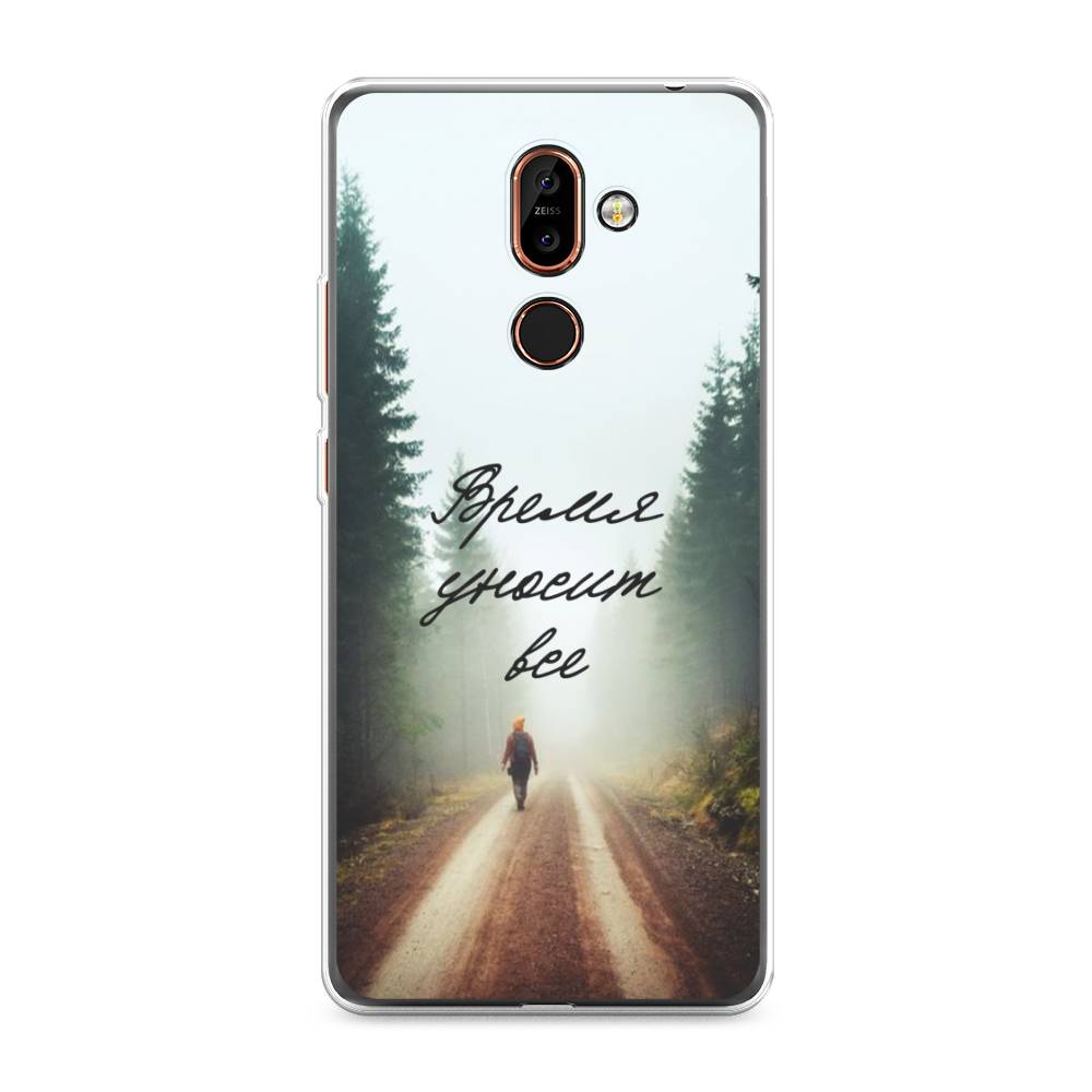 

Чехол Awog на Nokia 7 plus / Нокиа 7 plus "Время уносит все", Зеленый;коричневый;белый, 121050-6
