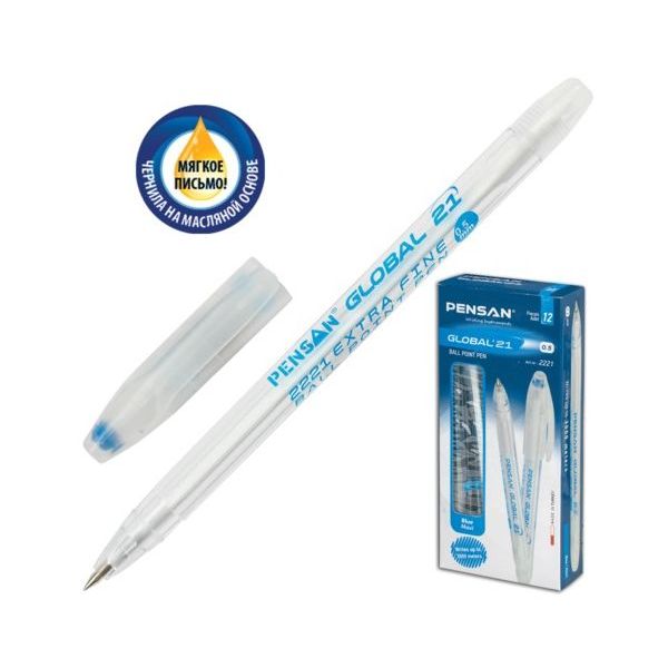 Ручка шариковая масляная Pensan Global-21 3494034, синяя, 0,5 мм, 1 шт.