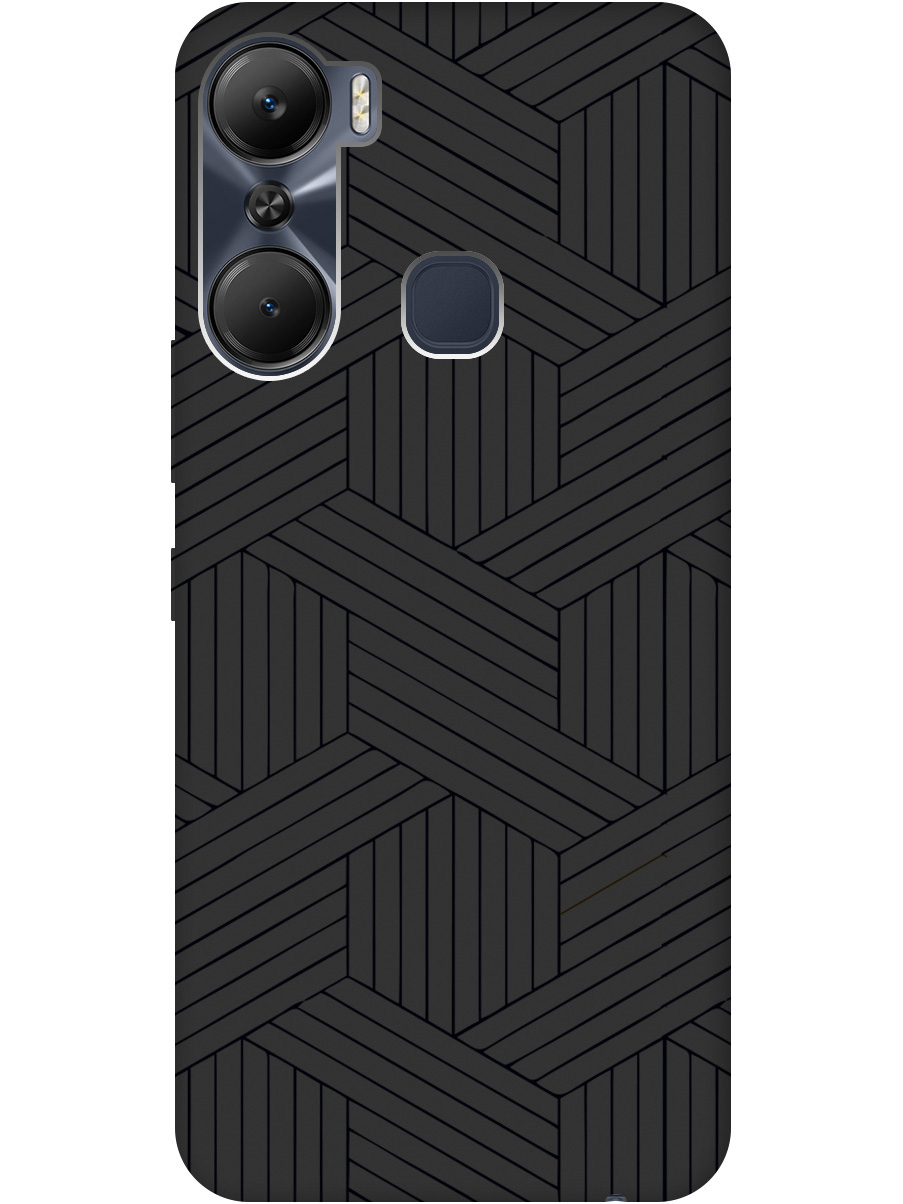 

Силиконовый чехол на Infinix Hot 12 Pro с рисунком "Милый узор" Soft Touch черный, 20000545