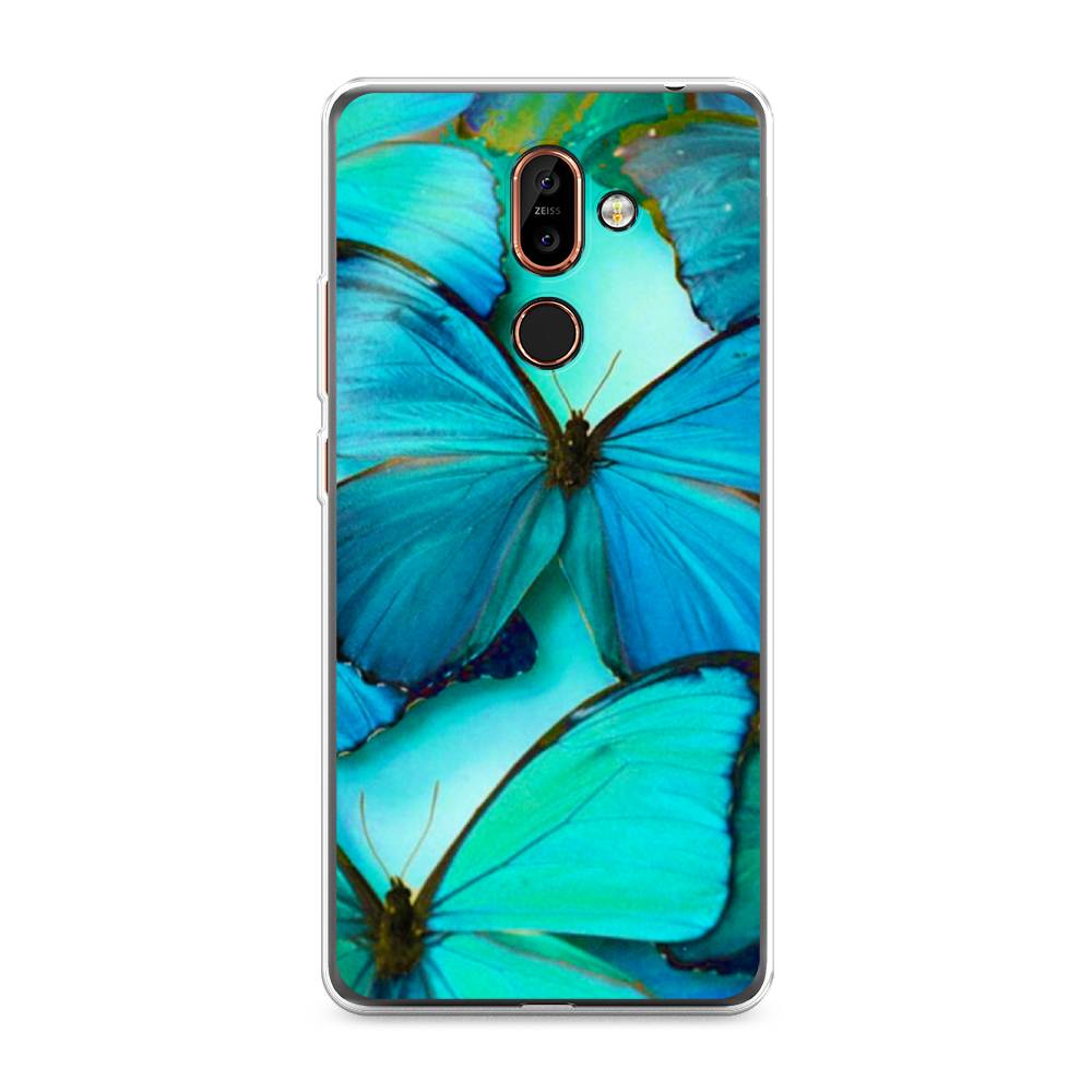 фото Чехол awog "неоновые бабочки" для nokia 7 plus