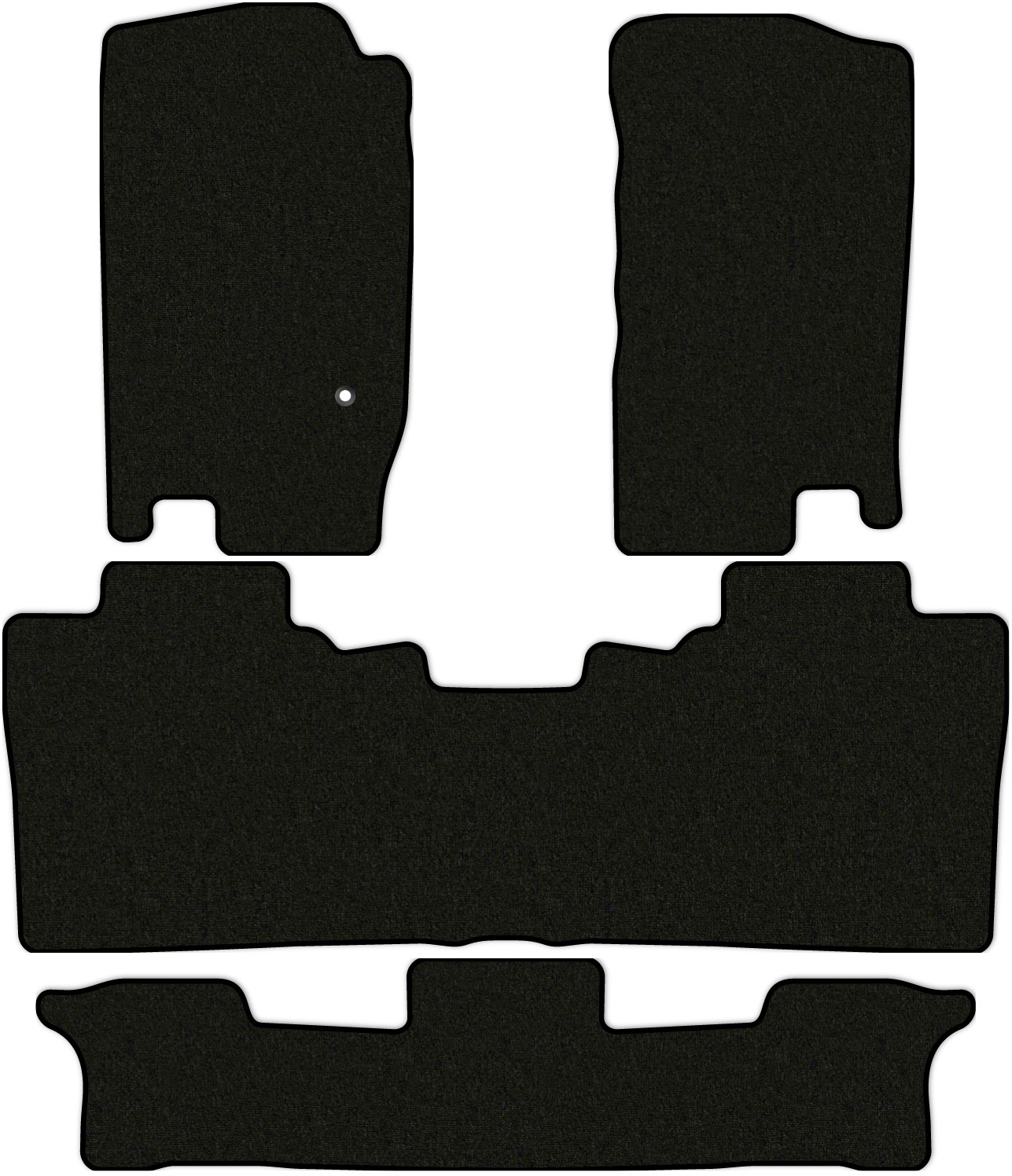 фото Коврики в салон классик для ford explorer 3 2001 - 2005 +3 ряд, 4 шт. черный, текстиль allmone