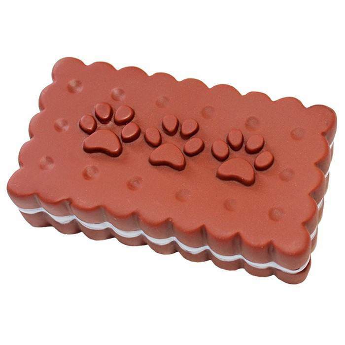 Игрушка для собак Уют Печенье-сэндвич коричневая 11х6х3 см