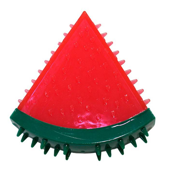 Игрушка для собак Уют Долька арбуза красно-зеленая 12,5х11 см