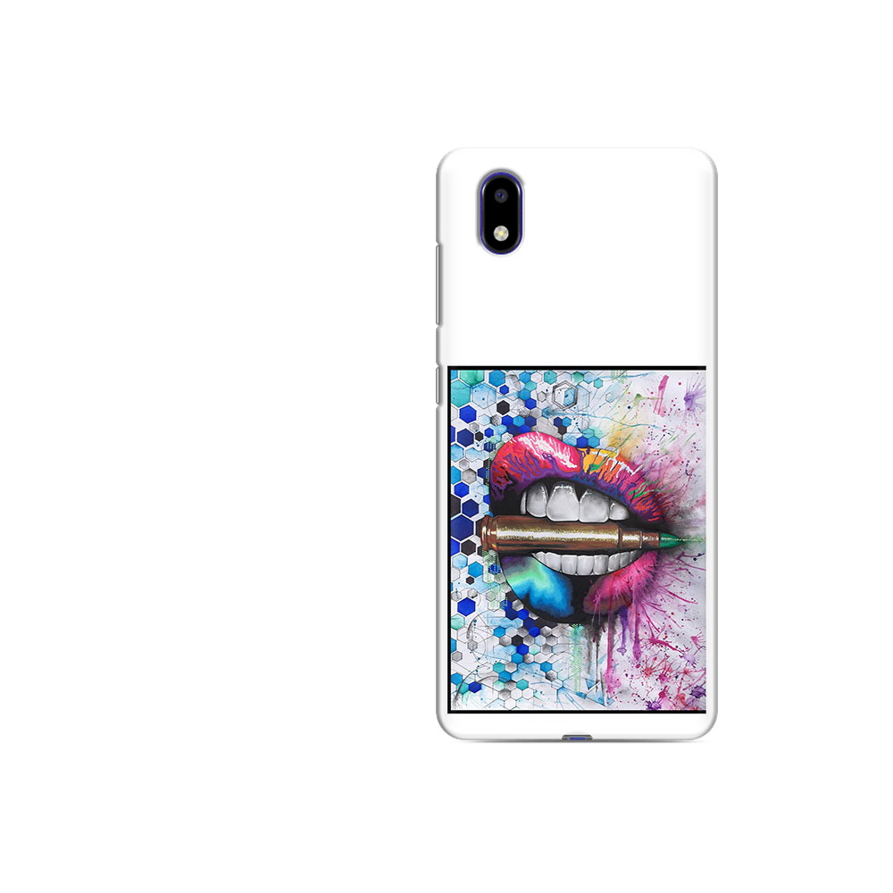 

Чехол MyPads Tocco для ZTE Blade A31 Lite разноцветные губы с пулей (PT162823.461.571), Прозрачный, Tocco