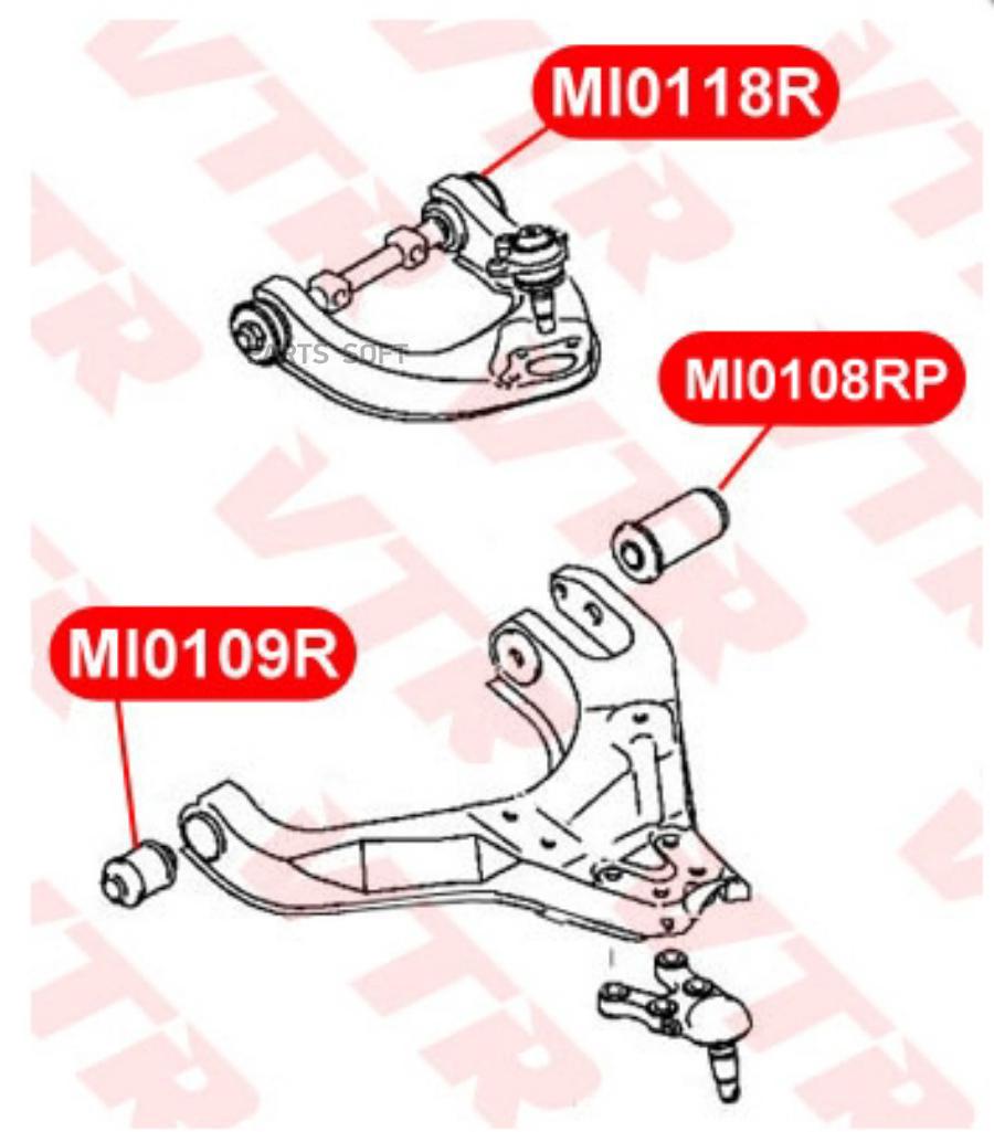 

Полиуретановый Сайлентблок Нижнего Рычага Передней VTR MI0108RP