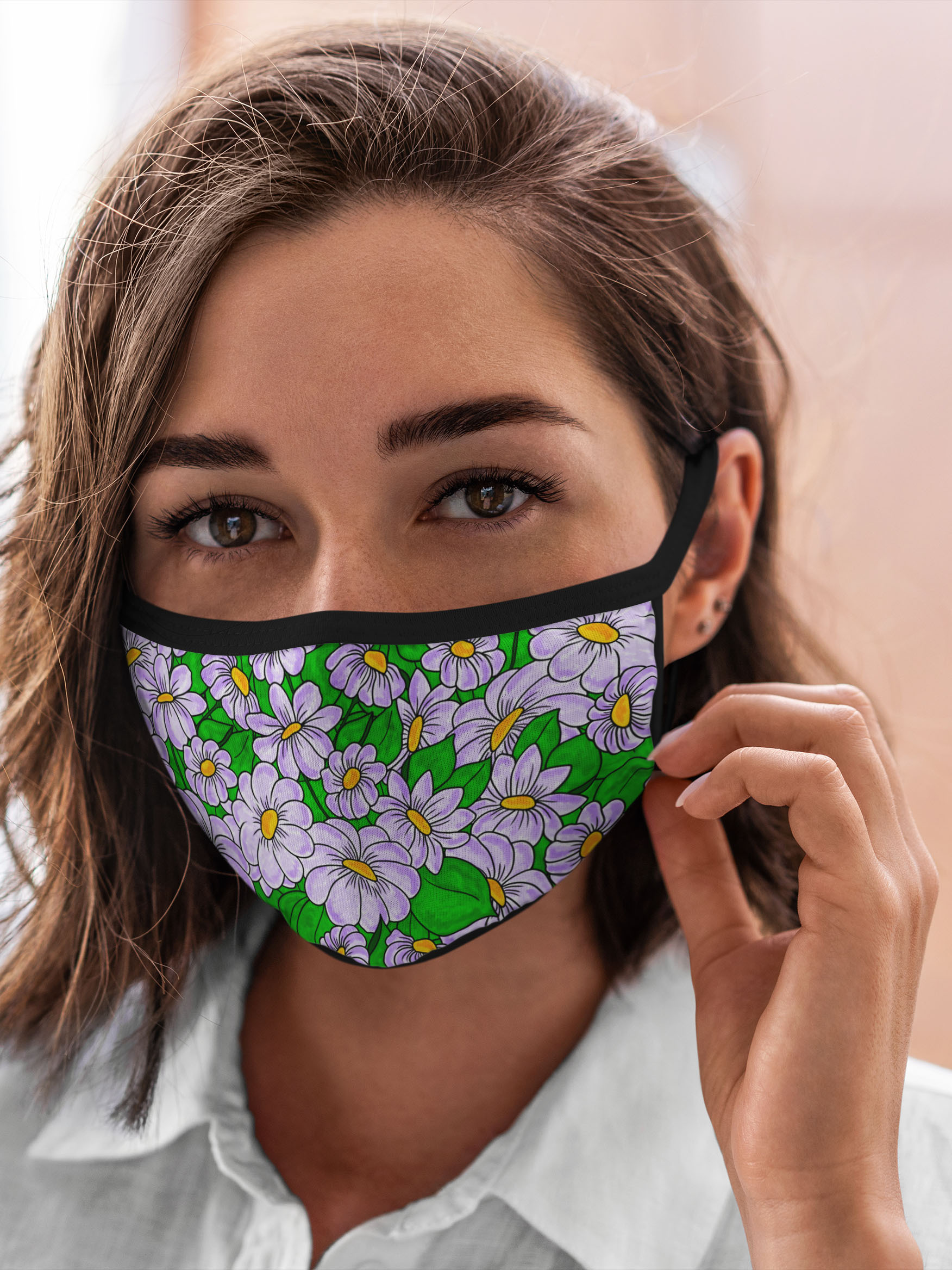 

Многоразовая маска унисекс Burnettie Лето Цветы Лавандовые Ромашки, Разноцветный, Лето Цветы Лавандовые Ромашки