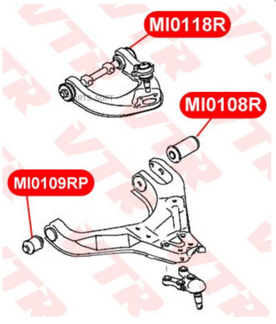 

Полиуретановый Сайлентблок Нижнего Рычага Передней VTR MI0109RP