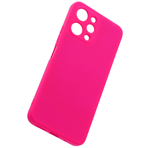 Накладка Silicone Case для Xiaomi Redmi 12 4G ярко-розовый