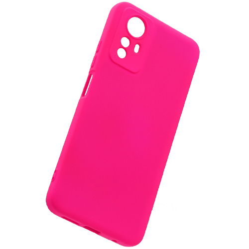 Накладка Silicone Case для Xiaomi Rеdmi Note 12S ярко-розовая