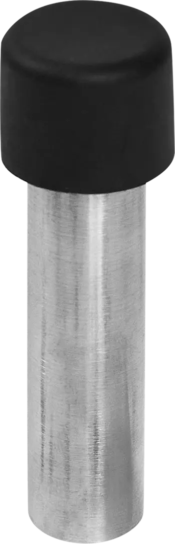 Стопор дверной настенный УД-03 INOX цвет матовый черный дверной стопор lockland матовый никель