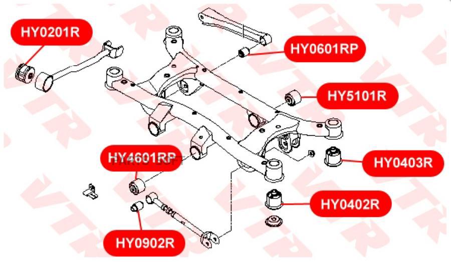 

Полиуретановый Сайлентблок Подушки Дифференциала, VTR HY4601RP