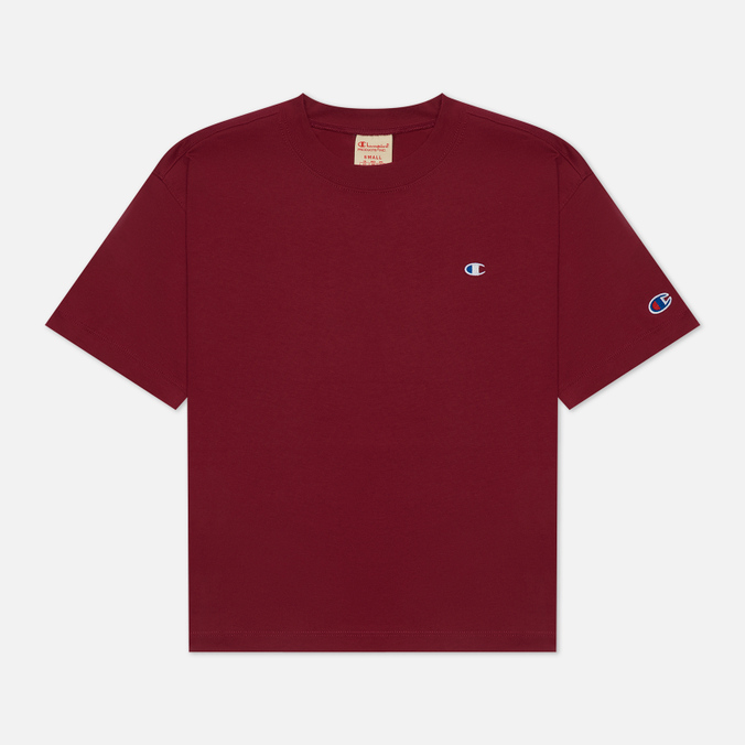 

Футболка женская Champion Reverse Weave 114129-RS510 бордовая XS, 114129-RS510