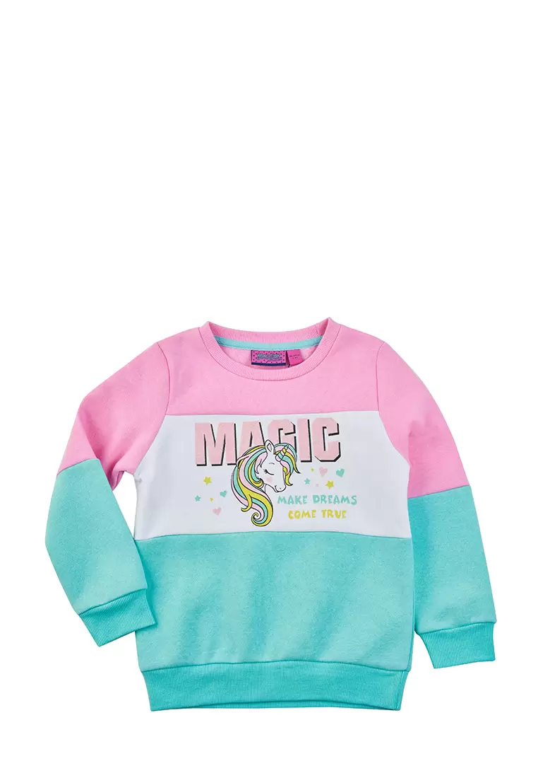 

Свитшот детский Max&Jessi SS23C35600512, розовый, белый, бирюзовый, 104, 205474