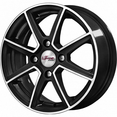 

Колесный диск iFree Майами 5.5x14 4x100 ET42 D56.6 Блэк Джек, арт.034809, Черный;серебристый, Майами