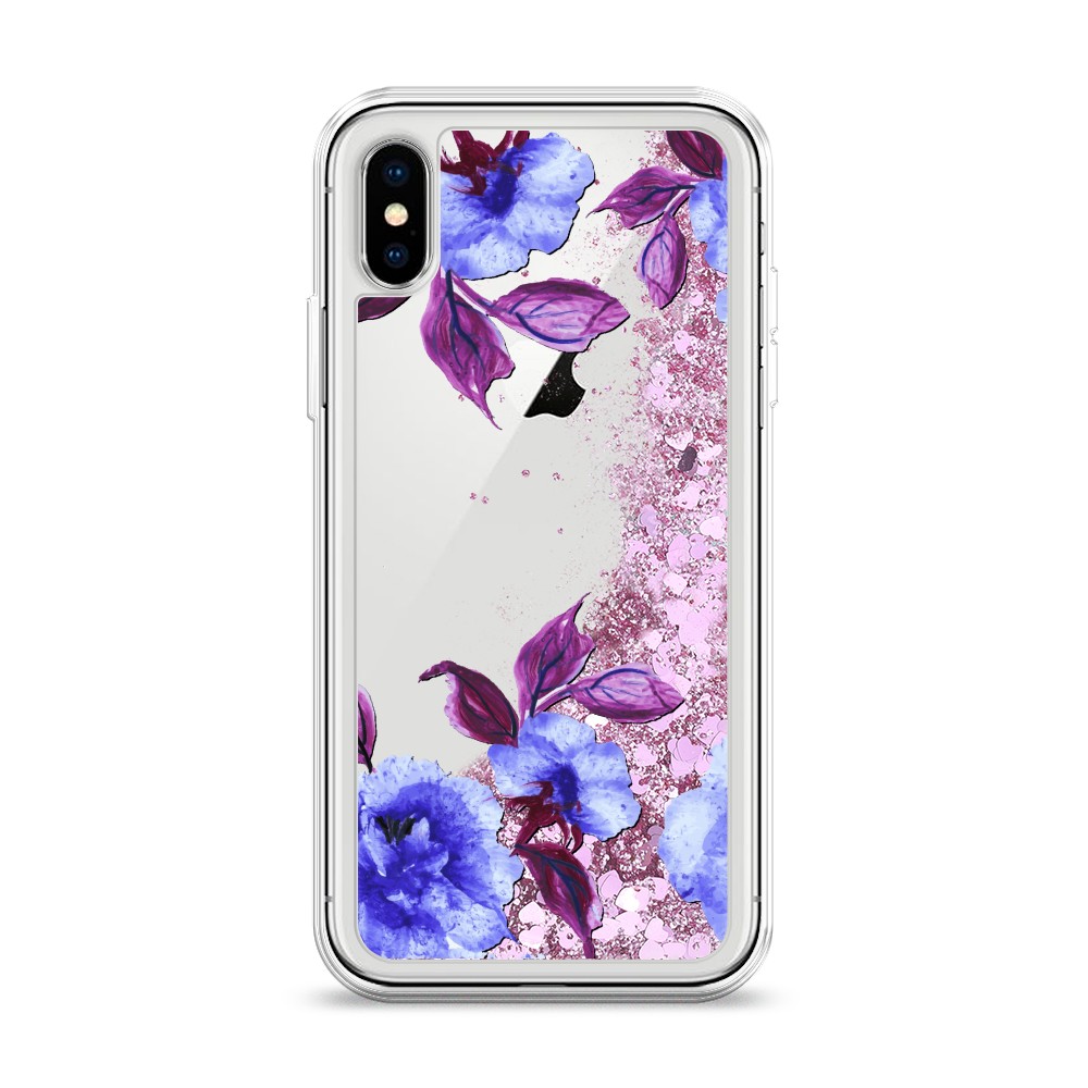 

Жидкий чехол с блестками "Цветочная фантазия 5" на Apple iPhone X (10), 11094-1