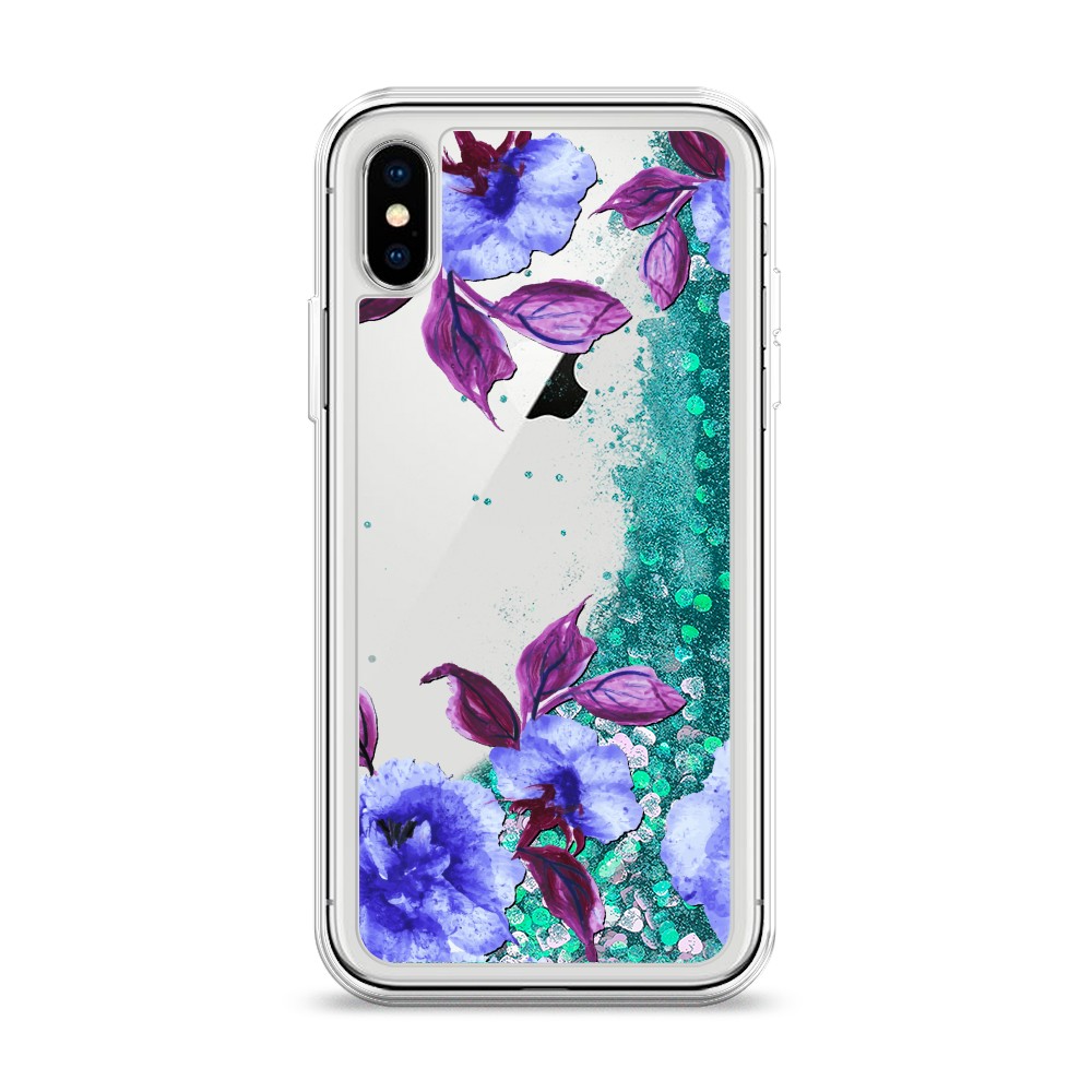 

Жидкий чехол с блестками "Цветочная фантазия 5" на Apple iPhone X (10), 11095-1