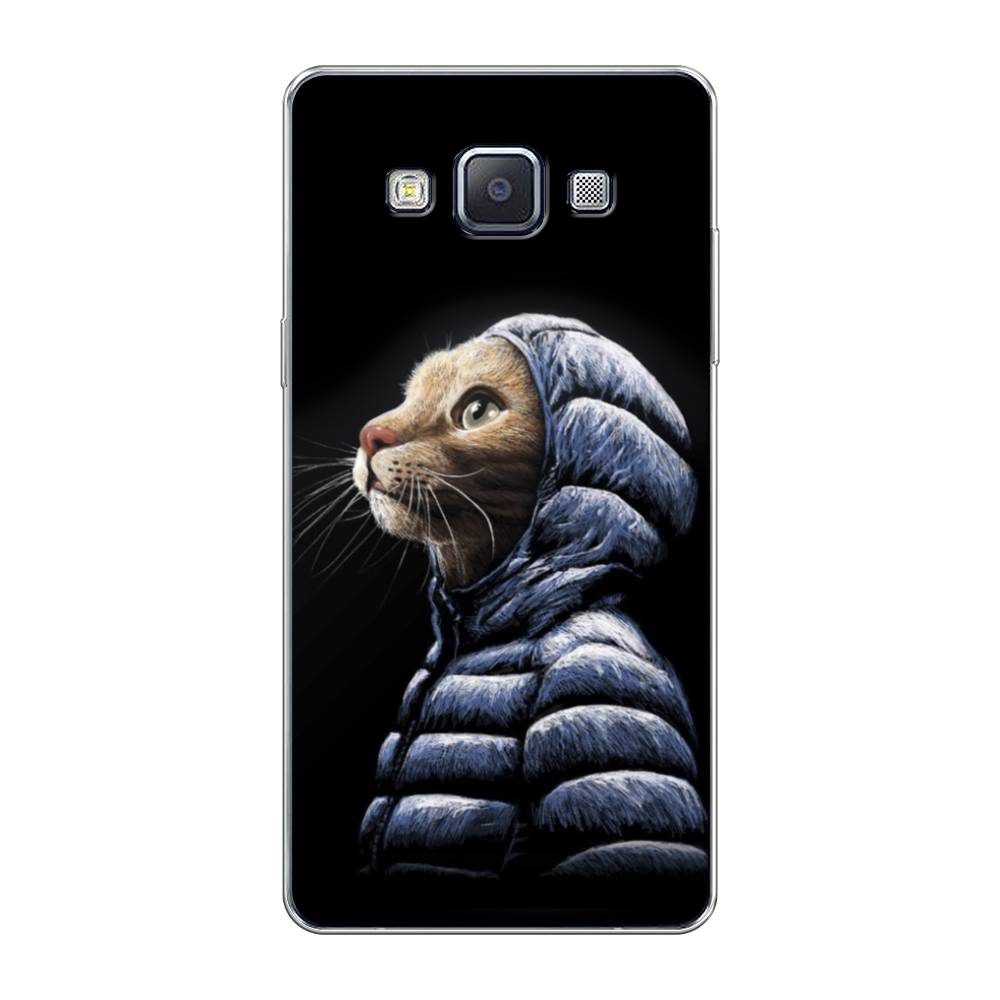 

Чехол Awog на Samsung Galaxy A5 / Самсунг A5 "Кот в капюшоне", Черный;бежевый;синий, 20450-2