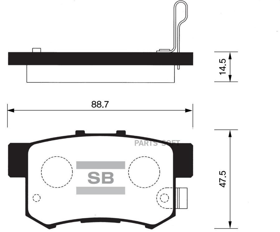 

Тормозные колодки Sangsin brake задние SP1076R, SP1076R