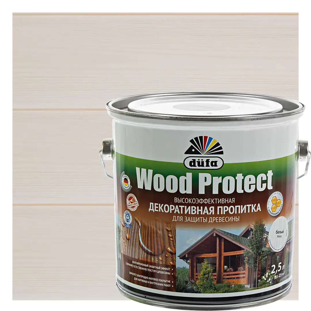 Антисептик Wood Protect цвет белый 2.5 л антисептик для строительных и ремонтных работ рекорд