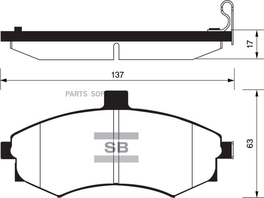 

Тормозные колодки Sangsin brake передние SP1152, SP1152