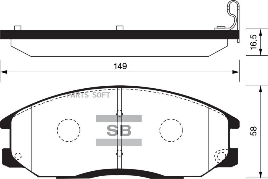 

Тормозные колодки Sangsin brake передние SP1157, SP1157