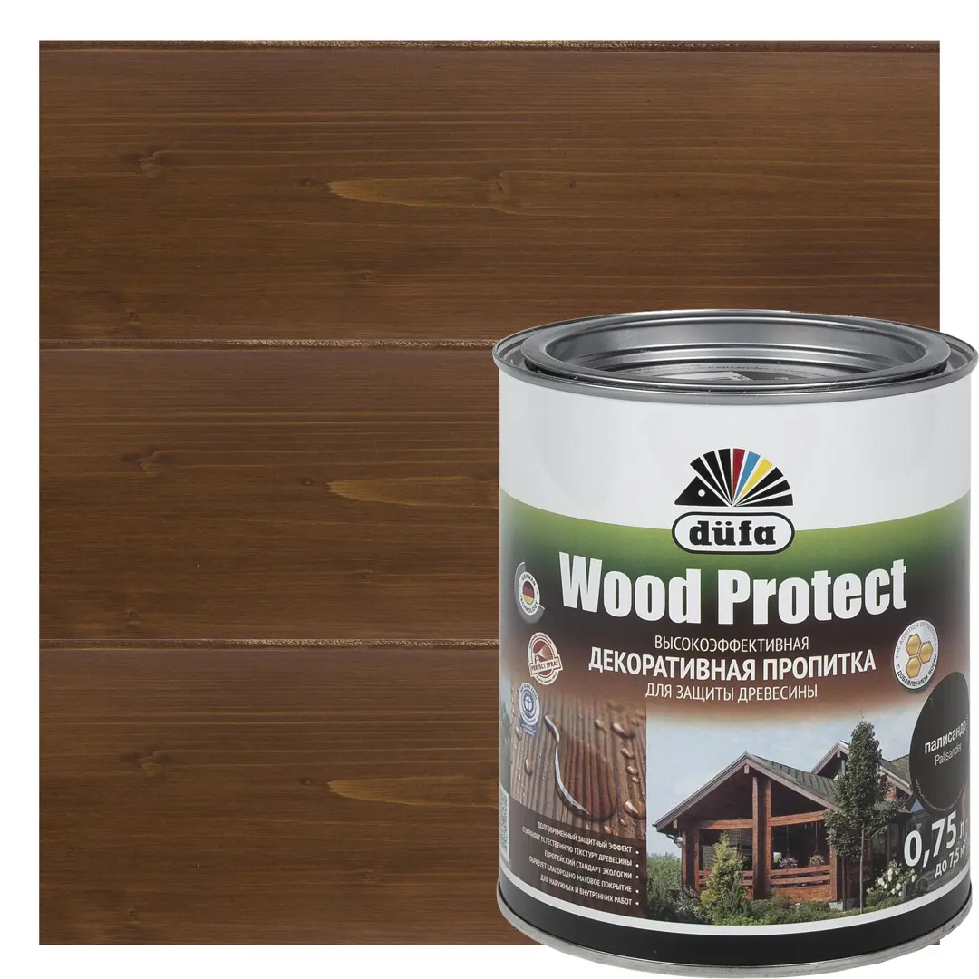 Антисептик Wood Protect цвет палисандр 0.75 л антисептик сенеж аквадекор х2 палисандр 0 9 кг