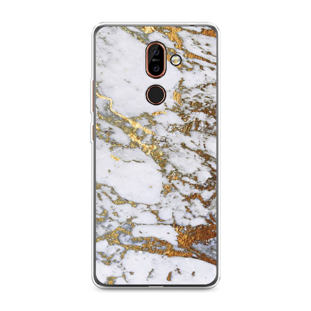фото Чехол awog "белый мрамор" для nokia 7 plus