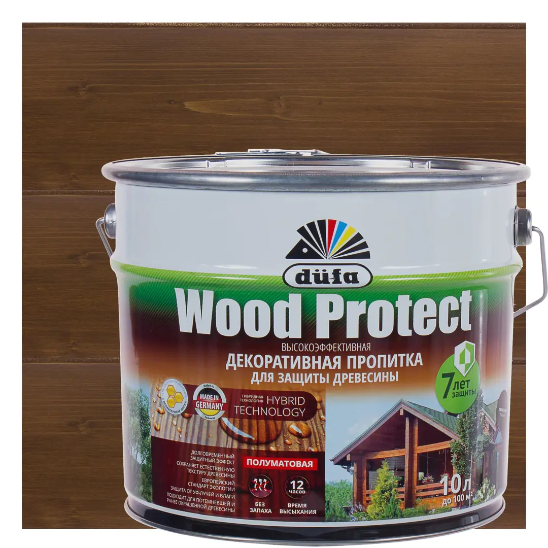 Антисептик Wood Protect цвет палисандр 10 л антисептик для дерева для фасадных и внутренних работ safora