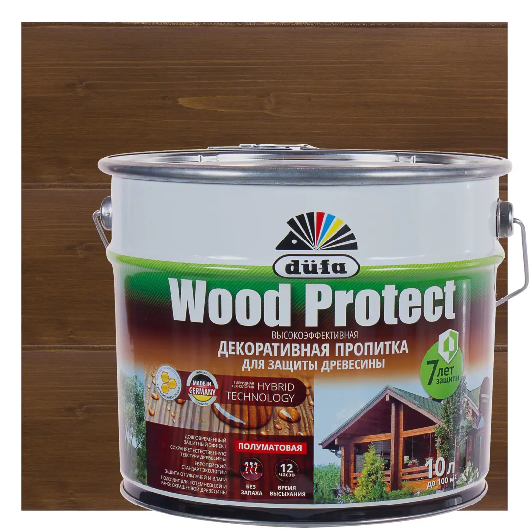 Антисептик Wood Protect цвет палисандр 10 л пропитка для дерева dufa wood protect полуматовая палисандр 9 л