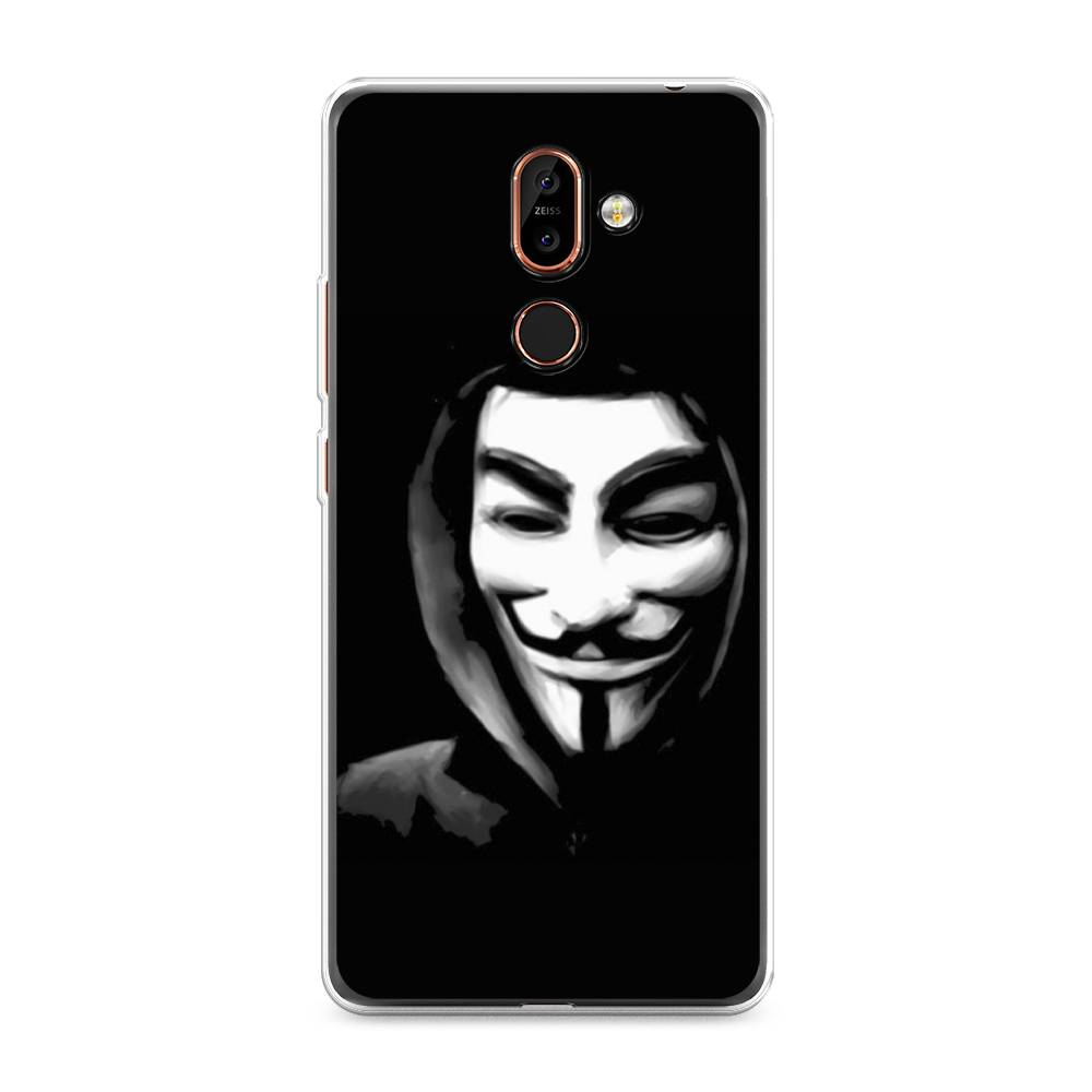 

Чехол Awog на Nokia 7 plus / Нокиа 7 plus "Анонимус", Черный;серый;белый, 121050-5