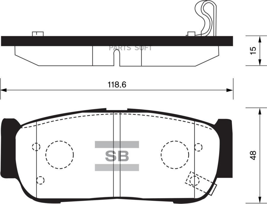 

Тормозные колодки Sangsin brake задние SP1178, SP1178