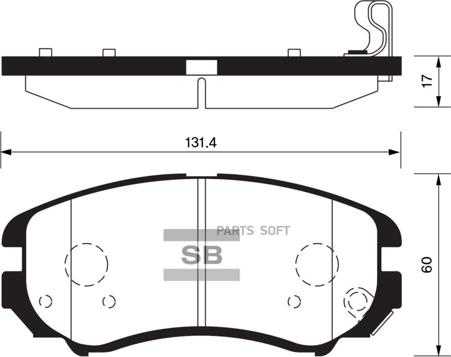 

Тормозные колодки Sangsin brake передние SP1202, SP1202