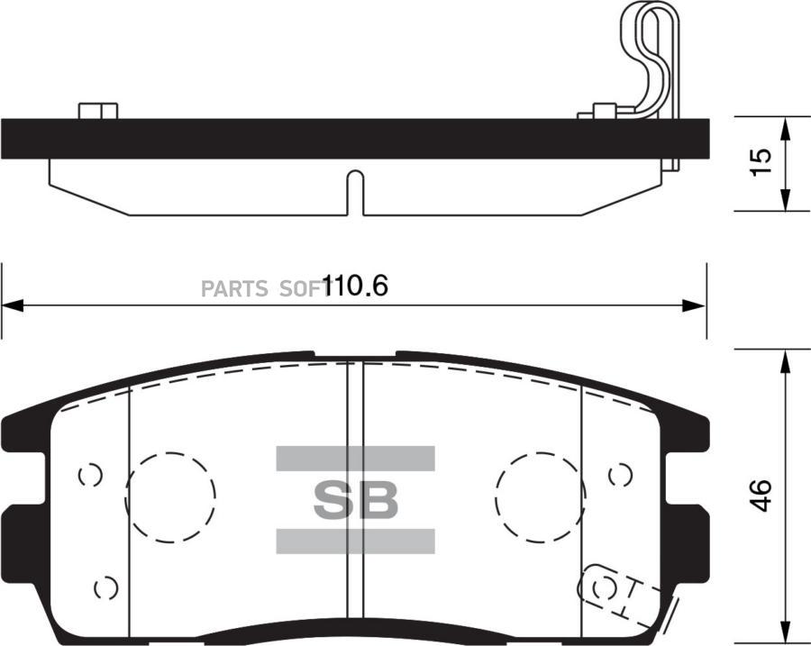 

Тормозные колодки Sangsin brake задние SP1205, SP1205