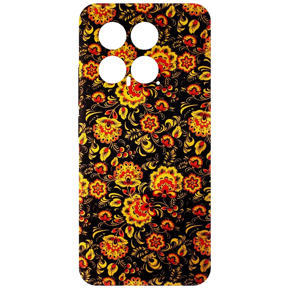 

Чехол-накладка Krutoff Soft Case Хохлома для Xiaomi 14 черный