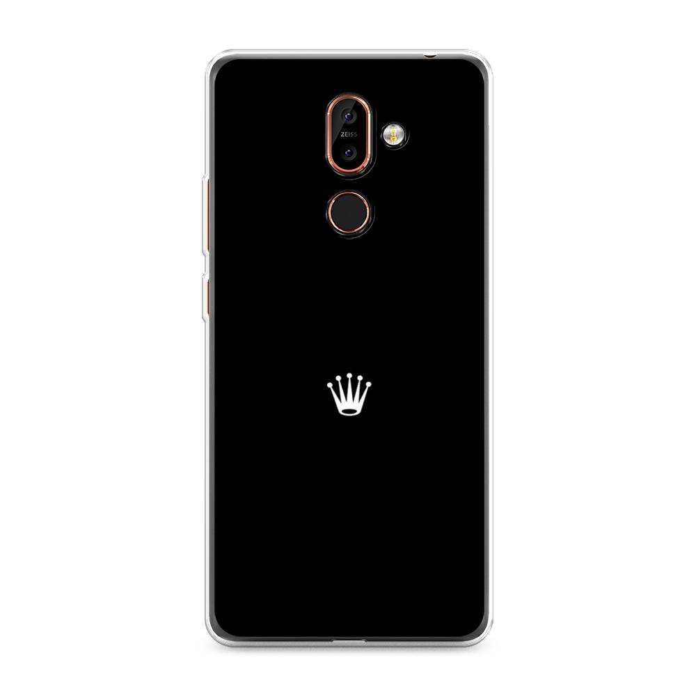 фото Чехол awog "белая корона на черном фоне" для nokia 7 plus