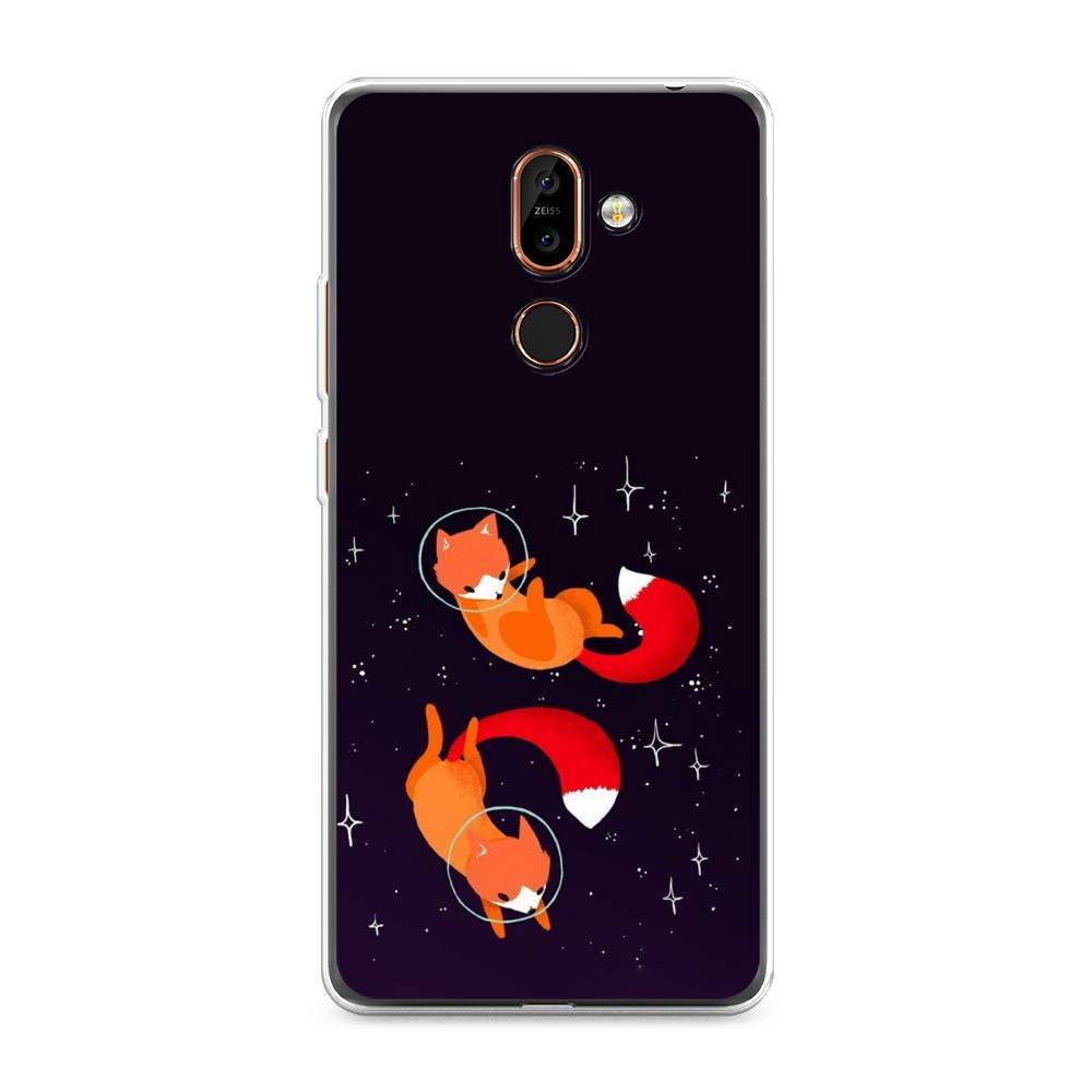 

Чехол Awog на Nokia 7 plus / Нокиа 7 plus "Лисы космонавты", Оранжевый, 121050-4
