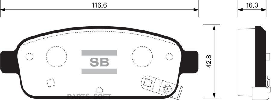 

Тормозные колодки Sangsin brake задние SP1363, SP1363