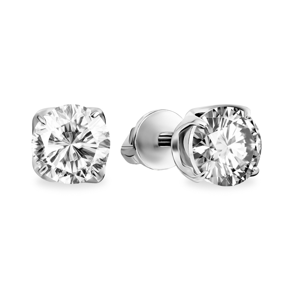 

Серьги из серебра 585Gold 702010621, фианит, 702010621