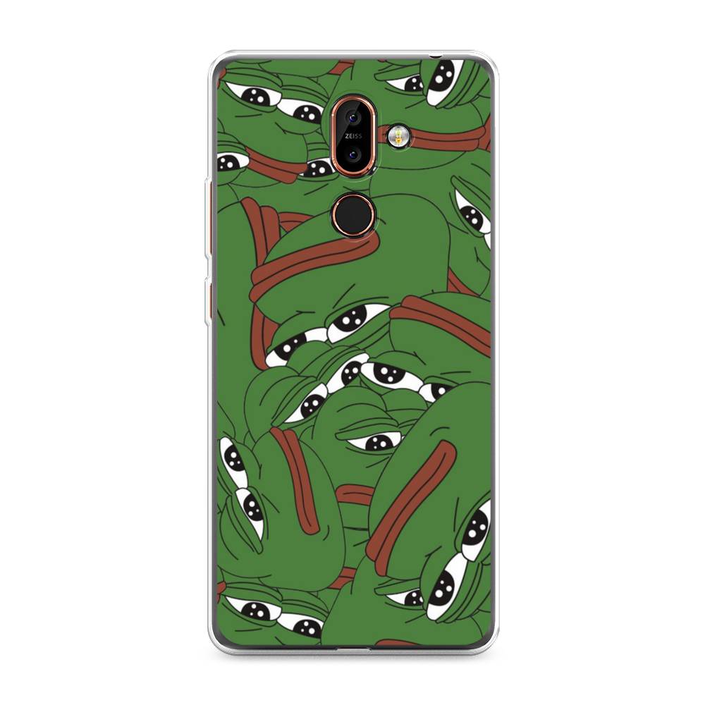 

Чехол Awog на Nokia 7 plus / Нокиа 7 plus "Печальный frog", Зеленый;белый, 121050-9