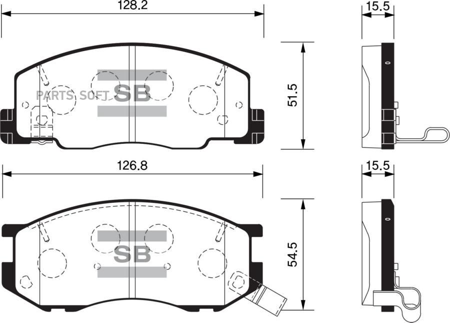 

Тормозные колодки Sangsin brake передние SP1433, SP1433