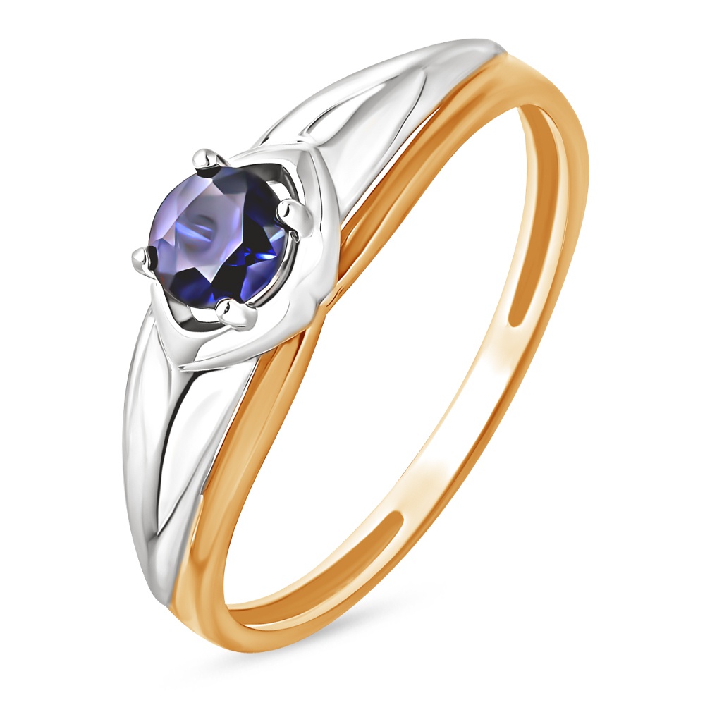 

Кольцо из золота р.  585Gold 199000353, сапфир искусственный, 199000353