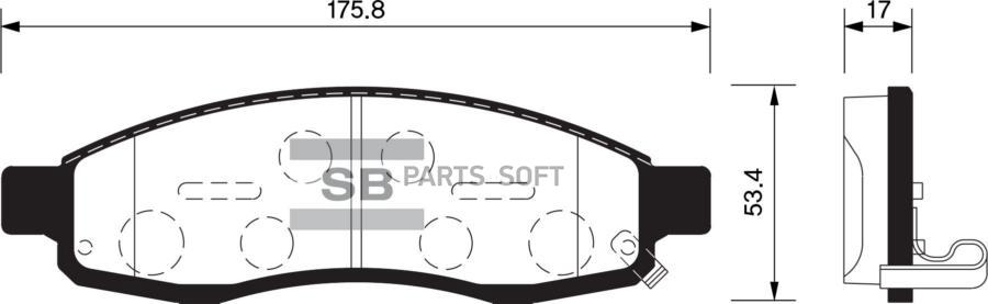 

Тормозные колодки Sangsin brake передние SP1455, SP1455