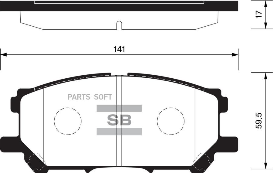 

Тормозные колодки Sangsin brake передние SP1456, SP1456