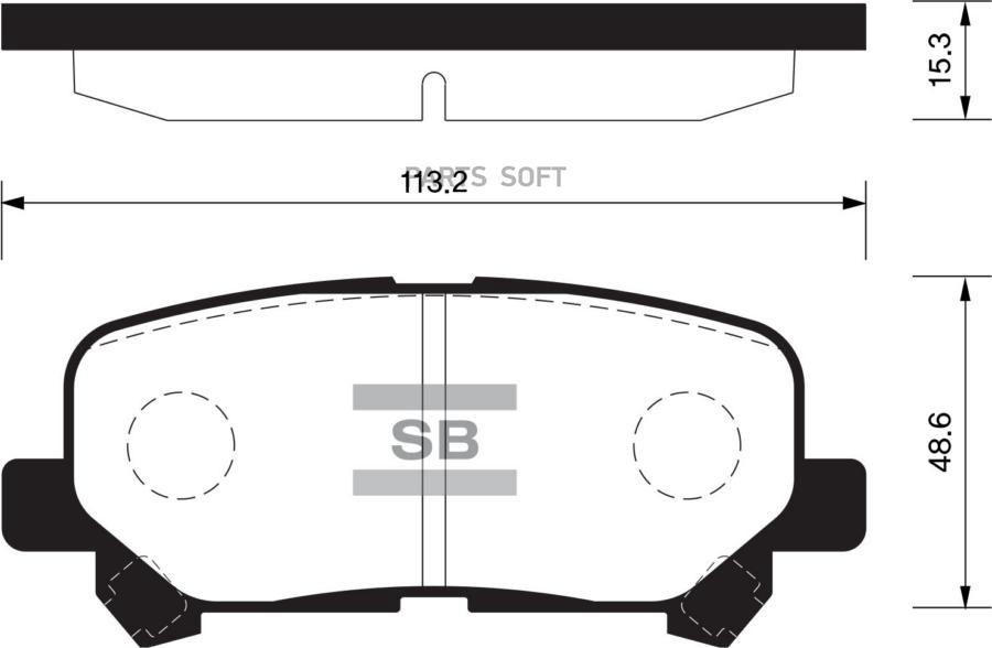 

Тормозные колодки Sangsin brake задние SP1461, SP1461