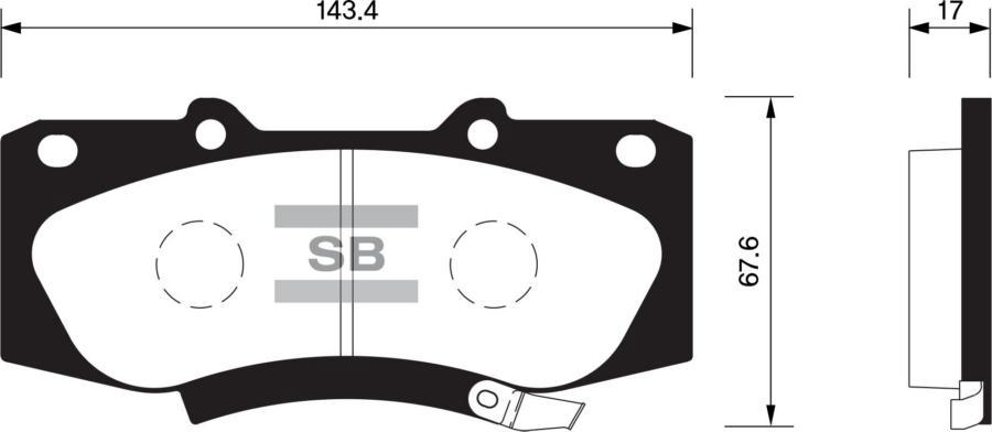 

Тормозные колодки Sangsin brake передние SP1484, SP1484