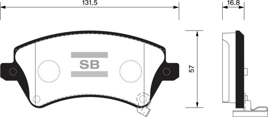 

Тормозные колодки Sangsin brake передние SP1502, SP1502