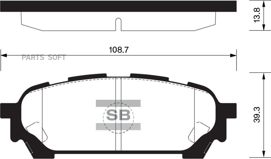 

Тормозные колодки Sangsin brake задние SP1532, SP1532