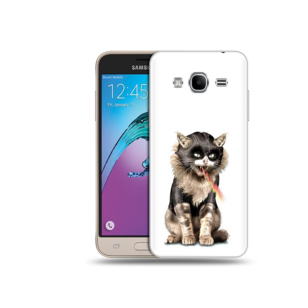 

Чехол MyPads Tocco для Samsung Galaxy J3 (2016) дьяволский кот (PT29089.580.341), Прозрачный, Tocco