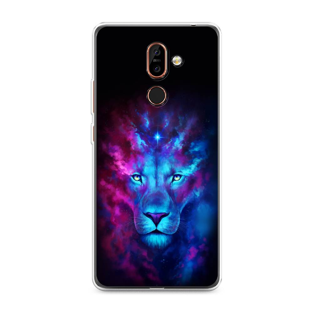 

Чехол Awog на Nokia 7 plus / Нокиа 7 plus "Космический лев", Голубой, 121050-1